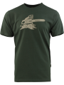 triko s potiskem PILA tmavě zelené