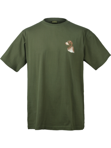 triko s potiskem PES olivově zelené