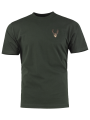 triko s výšivkou HLAVA JELENA tmavě zelené