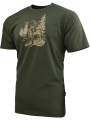 triko s potiskem TURISTA olivově zelené