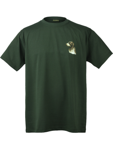 triko s potiskem PES tmavě zelené