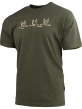 triko s potiskem VLČÁCI olivově zelené
