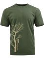 triko s potiskem VELKÝ STROM olivově zelené