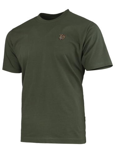 triko s výšivkou DIVOČÁK olivově zelené