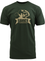 triko s potiskem RYBÁŘ NA LODI tmavě zelené