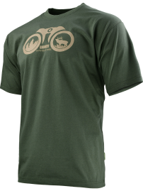 triko s potiskem DALEKOHLED olivově zelené