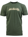 triko s potiskem LES olivově zelené