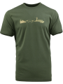 triko s potiskem RYBÁŘ olivově zelené