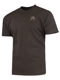 triko s výšivkou PES tmavě hnědé