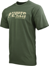 triko s potiskem BANNER+JELENI olivově zelené