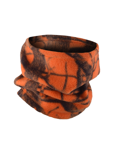 nákrčník fleece oranžový maskovaný